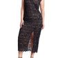 ELOQUII Women's Plus Size Lace Fitted Midi Dress - 16, Black Onyx