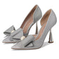 Blue by Betsey Johnson Kyliee Womens Silver Pointed Toe Pump Size 9 M