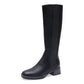 Aerosoles Womens Daria Knee High Boot Black Grainy Faux Leather 75 Wide