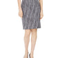 Anne Klein Womens Tween Textured Pencil Skirt Blue 16