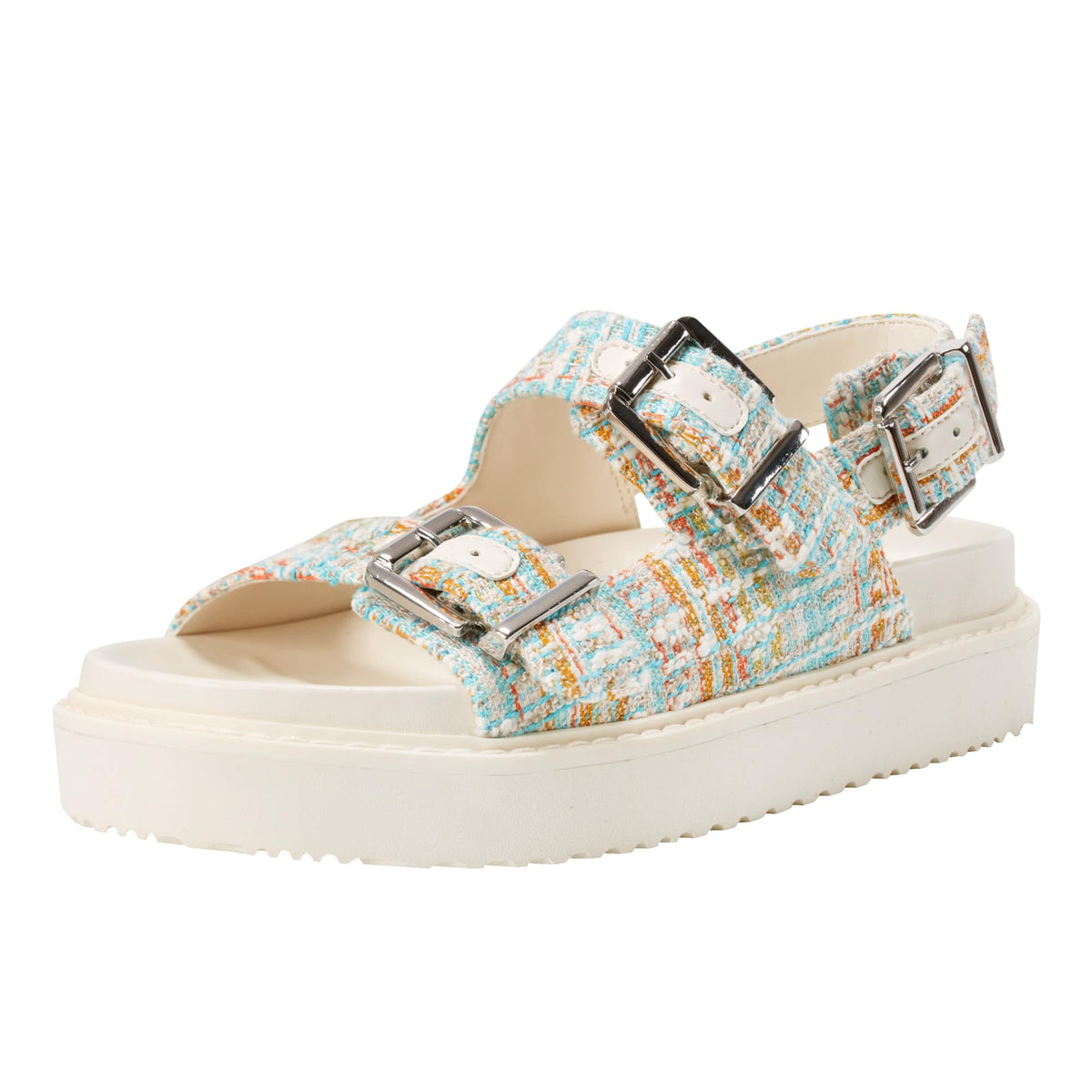 Marc Fisher LTD Womens Agenda Sandals Blue Multi Size 9 "Without Box"
