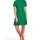 CeCe Sportswear Women's Short Sleeve A-LINE Dress with Bow, Lush Green, 4