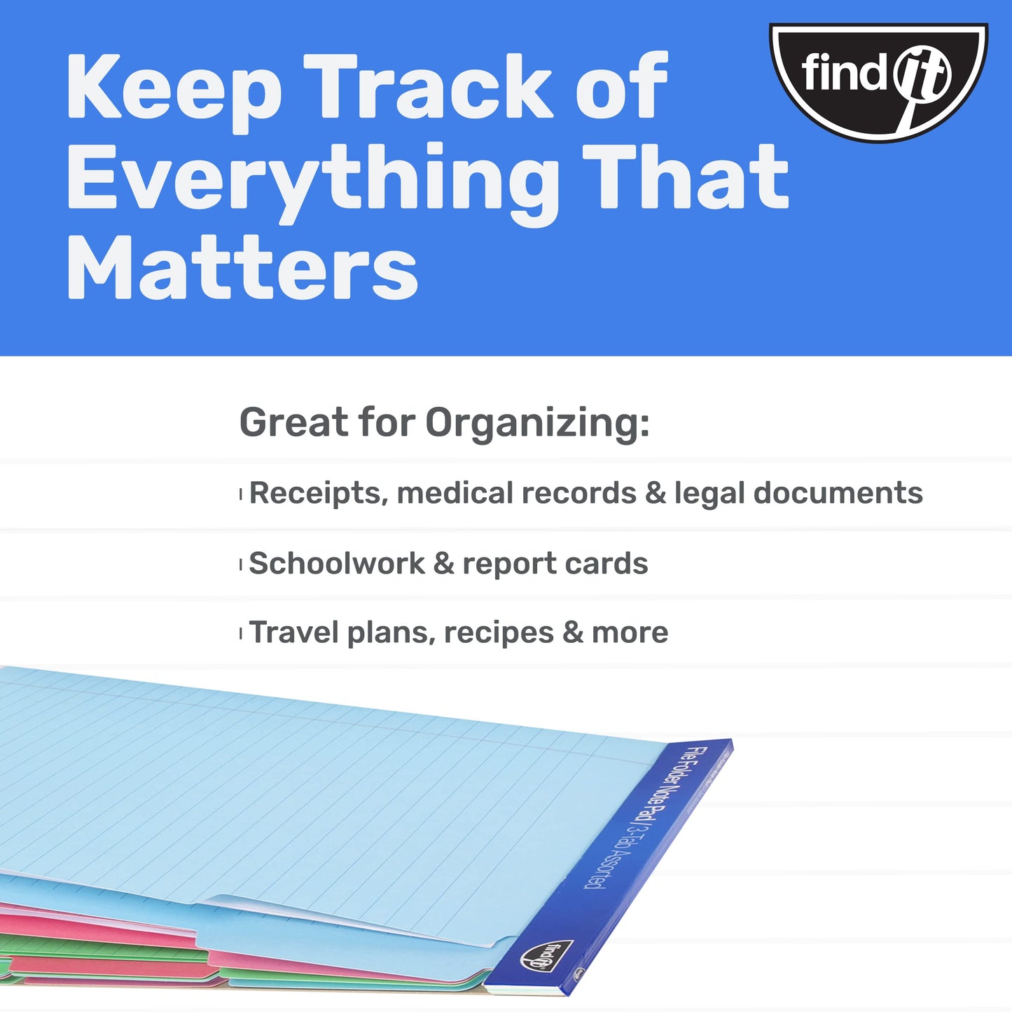 File Folder Notepad - Pack of 12