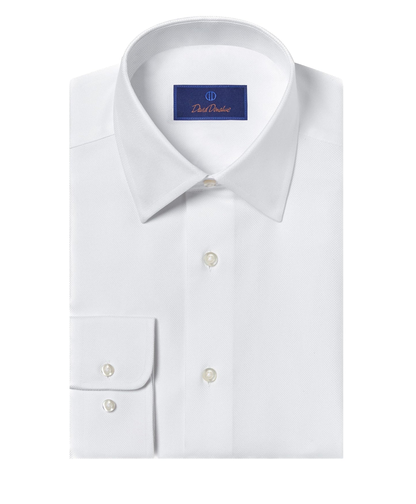 David Donahue Men's Regular Fit Royal Oxford Dress Shirt, White 15.5 x 32-33