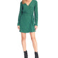 Sanctuary Womens Animal Print Mini Wrap Dress Green 6