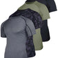 4 Pack Mens Compression Shirts Short Sleeve Undershirts Base Layer Gym Tees