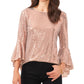 Vince Camuto Women's Sequin Bell Sleeve Top - Pink