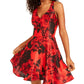 City Studio Womens Arcadia Cocktail Bow Fit & Flare Dress Red 1