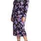 ELOQUII Women's Plus Size Printed Velvet Midi Dress - 20, Floral Print