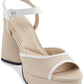 KARL LAGERFELD Paris Womens Nude White Sandals Size 8