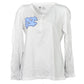 NCAA North Carolina Tar Heels White Womens Long Sleeve Henley Born and Bred Tee
