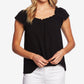 CeCe Women's Square Neck Blouse Black Size X-Small