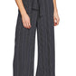 Cece Women's Belted Zippered Polka Dot Sleeveless Halter Wide Leg Jumpsuit Gray Size 10
