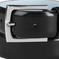 Calvin Klein Men's Semi Shine Feather Edge Leather Belt Black Size 44