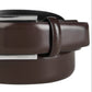 Calvin Klein Men's Semi Shine Feather Edge Leather Belt Red Size 40