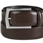 Calvin Klein Men's Semi Shine Feather Edge Leather Belt Red Size 40