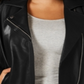 Michael Kors Women's Leather Moto Jacket Black Size 1X