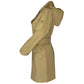 Michael Kors Women's Asymmetrical Belted Raincoat Brown Size Large