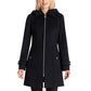 Michael Kors Women's Hooded Notched Collar Coat Black Size XX-Small