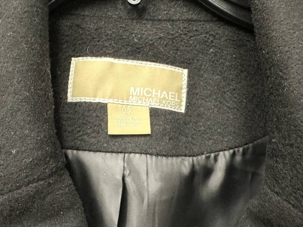 Michael Michael Kors Women's Plus Size Single-Breasted Walker Coat Black Size 0X