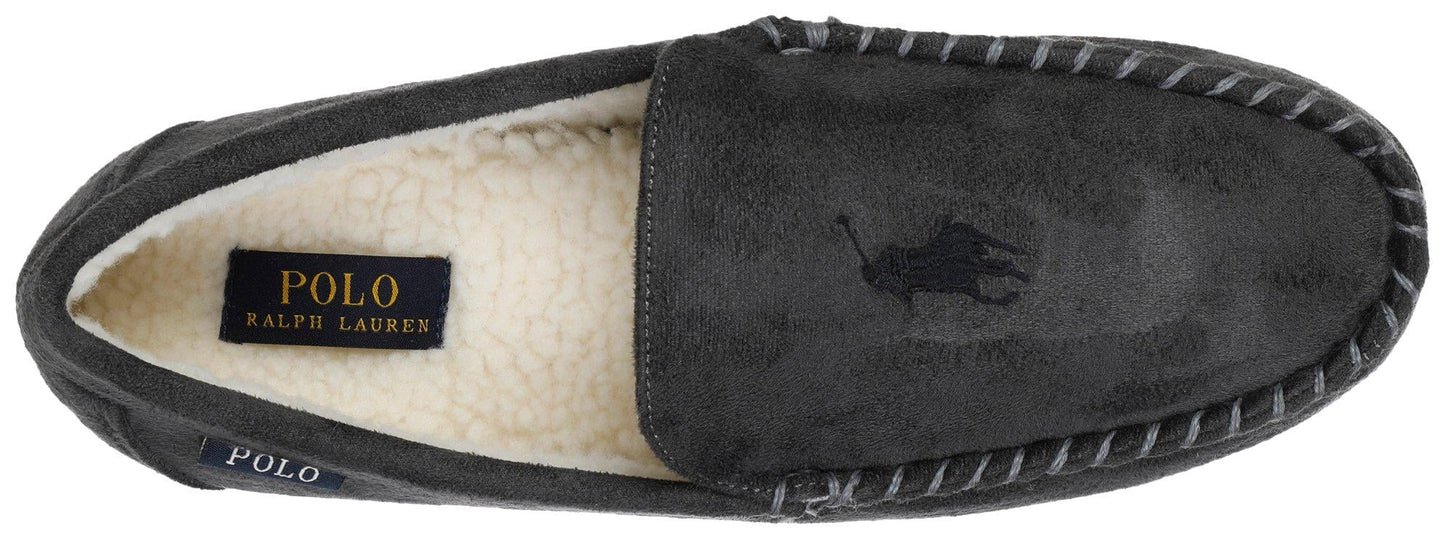 Ralph Lauren Men's Declan Moccasin Slippers Gray Size 12M