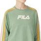 Fila Women's Clover Crewneck Logo Colorblocked Sweatshirt Green Size 4X
