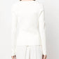 Veronica Beard - Gladys Ribbed Sweetheart Knit Long Sleeve Top
