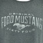 Original Ford Mustang Sixty Four Car Vintage Charcoal Adult Men Tshirt Tee