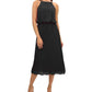 Sam Edelman Women's Sleeveless Pleated Midi Dress Black Size 4