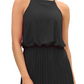 Sam Edelman Women's Sleeveless Pleated Midi Dress Black Size 4