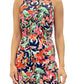 Sam Edelman Women's Floral Halter Neck Midi Dress Blue Size 8