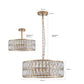 18' Golden Modern Crystal Drum Chandelier - 6-Light Pendant Lighting
