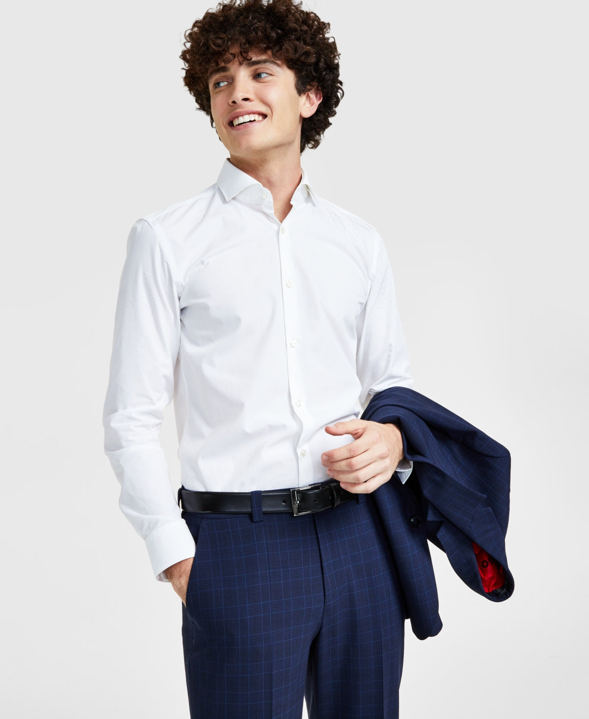 Hugo Boss Men's Slim Fit Cotton Dress Shirt White Size 15X32X33
