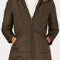 Maralyn & Me Junior's Faux Fur Trim Hooded Puffer Coat Black Size Small
