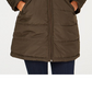 Maralyn & Me Junior's Faux Fur Trim Hooded Puffer Coat Black Size Small