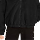 Maralyn & Me Junior's Reversible Cropped Hooded Faux Fur Coat Black Size XX-Large