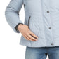 Maralyn & Me Junior's Faux Fur Trim Hooded Puffer Coat Blue Size X-Large