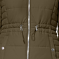 Maralyn & Me Junior's Faux Fur Trim Hooded Green Size X-Large