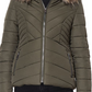 Maralyn & Me Junior's Faux Fur Trim Hooded Puffer Coat Gray Size Large