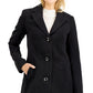 Maralyn & Me Junior's Single Breasted Reefer Coat Black Size XX-Large