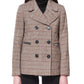 Maralyn & Me Junior's Double Breasted Peacoat Brown Size Medium