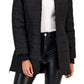 Maralyn & Me Junior's Cozy Collar Faux Fur Hood Puffer Coat Black Size Medium