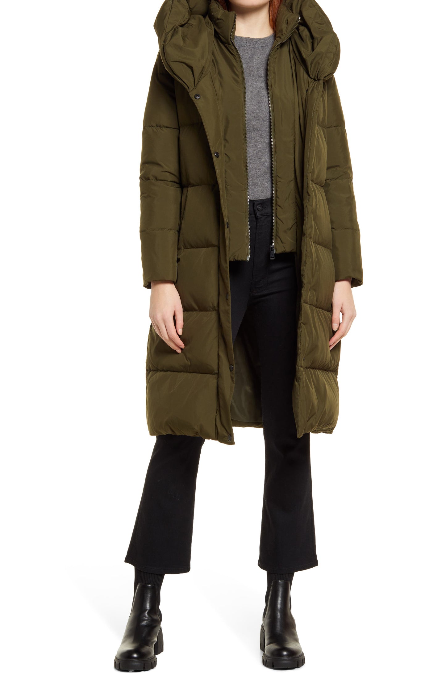 Ralph Lauren Women's Quilted Puffer Coat Green Size Large