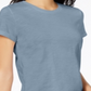 Maison Jules Women's Short Sleeve Crew Neck Hi Lo Top Blue Size X-Small