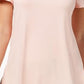 JM Collection Women's Orange Cold-Shoulder T-Shirt Size Large