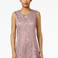 JM Collection Women's Lace A Line Dress Pink Size Petite X-Large