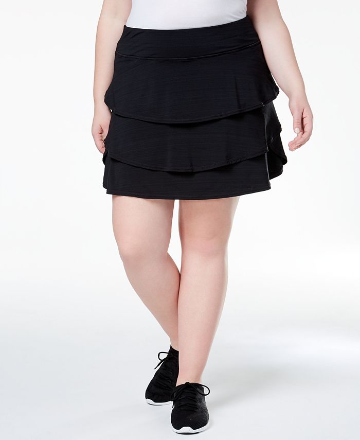ID Ideology Women's Ruffled Skort Black Size 3X