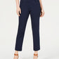 Style & Co Women's Cropped Pull on Straight Leg Pants Blue Size Small