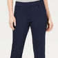 Style & Co Women's Cropped Pull on Straight Leg Pants Blue Size Small