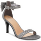Material Girl Women's Beverly Glitter Textured Dress Sandals Gray Size 8.5 M